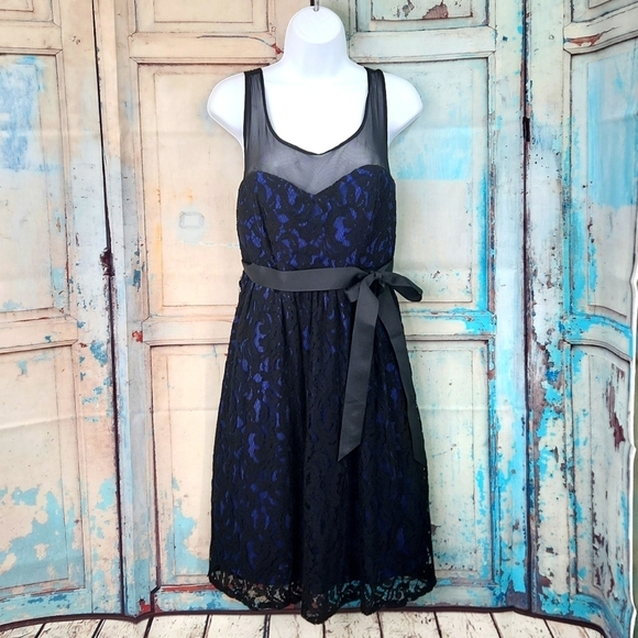 Torrid Mesh Yoke Lace Overlay Dress - Picture 2 of 9